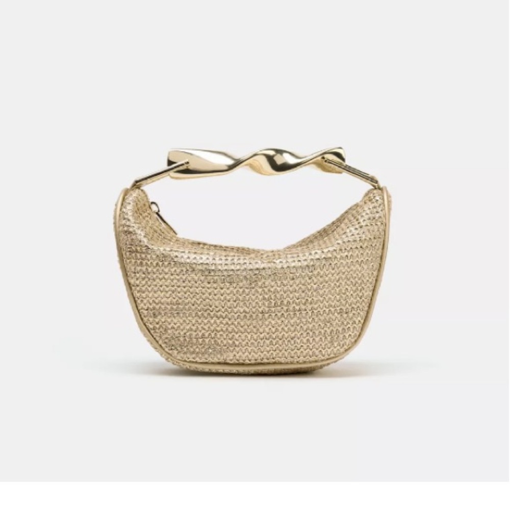 Zara bag with metallic handle never used